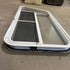 Used Slanted White Radius Opening Window - 49.25" x 23.25" x 1.875" - Young Farts RV Parts