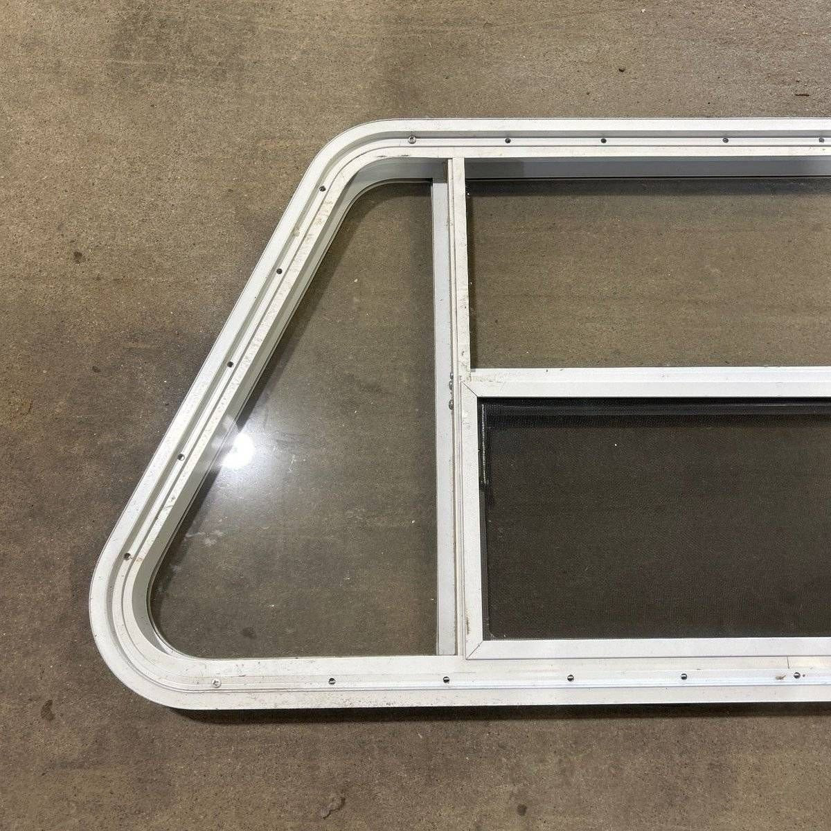 Used Slanted White Radius Opening Window - 49.25