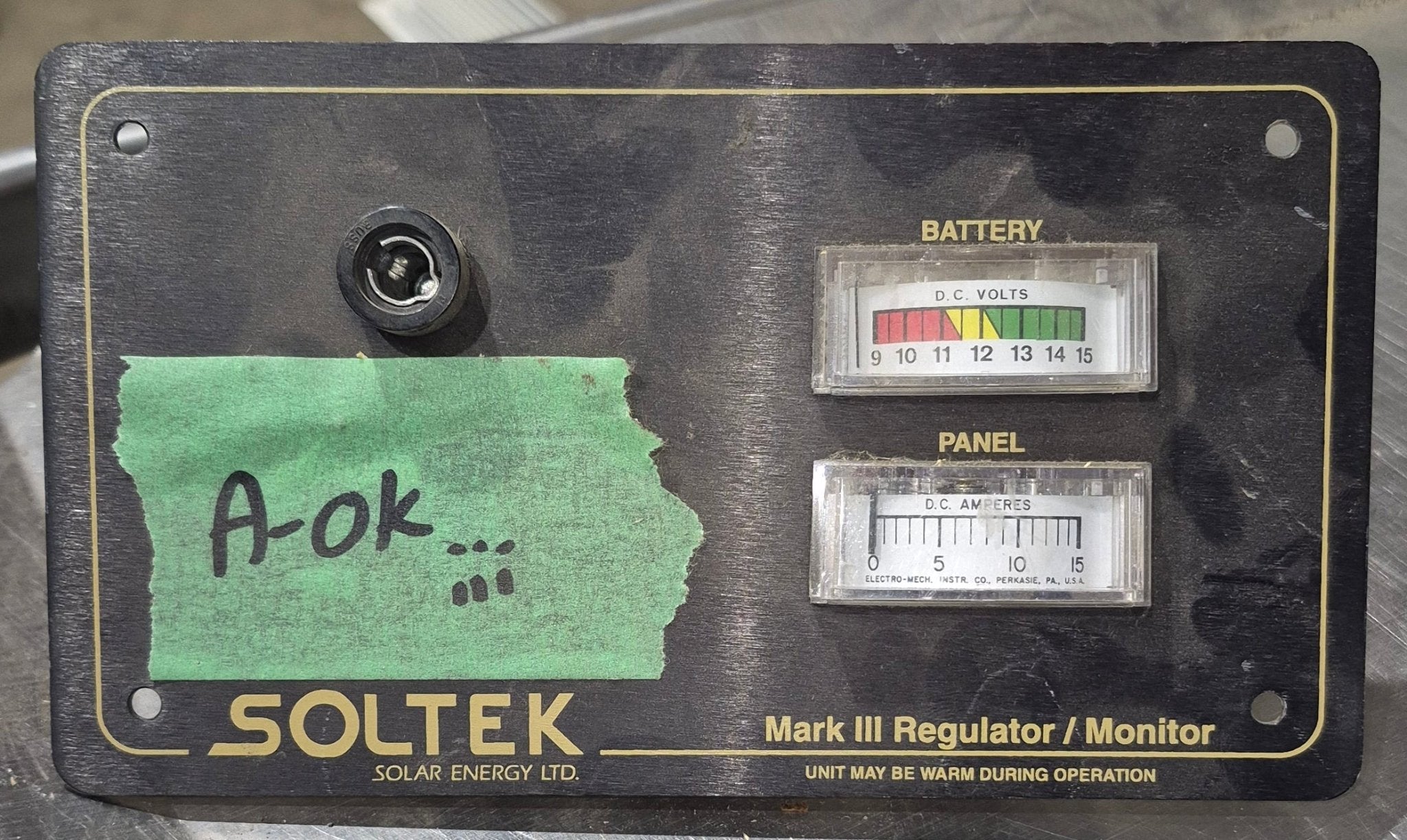 Used Soltek Mark III Regulator/ Monitor Panel - SC3/15 - 12 - S9 - Young Farts RV Parts