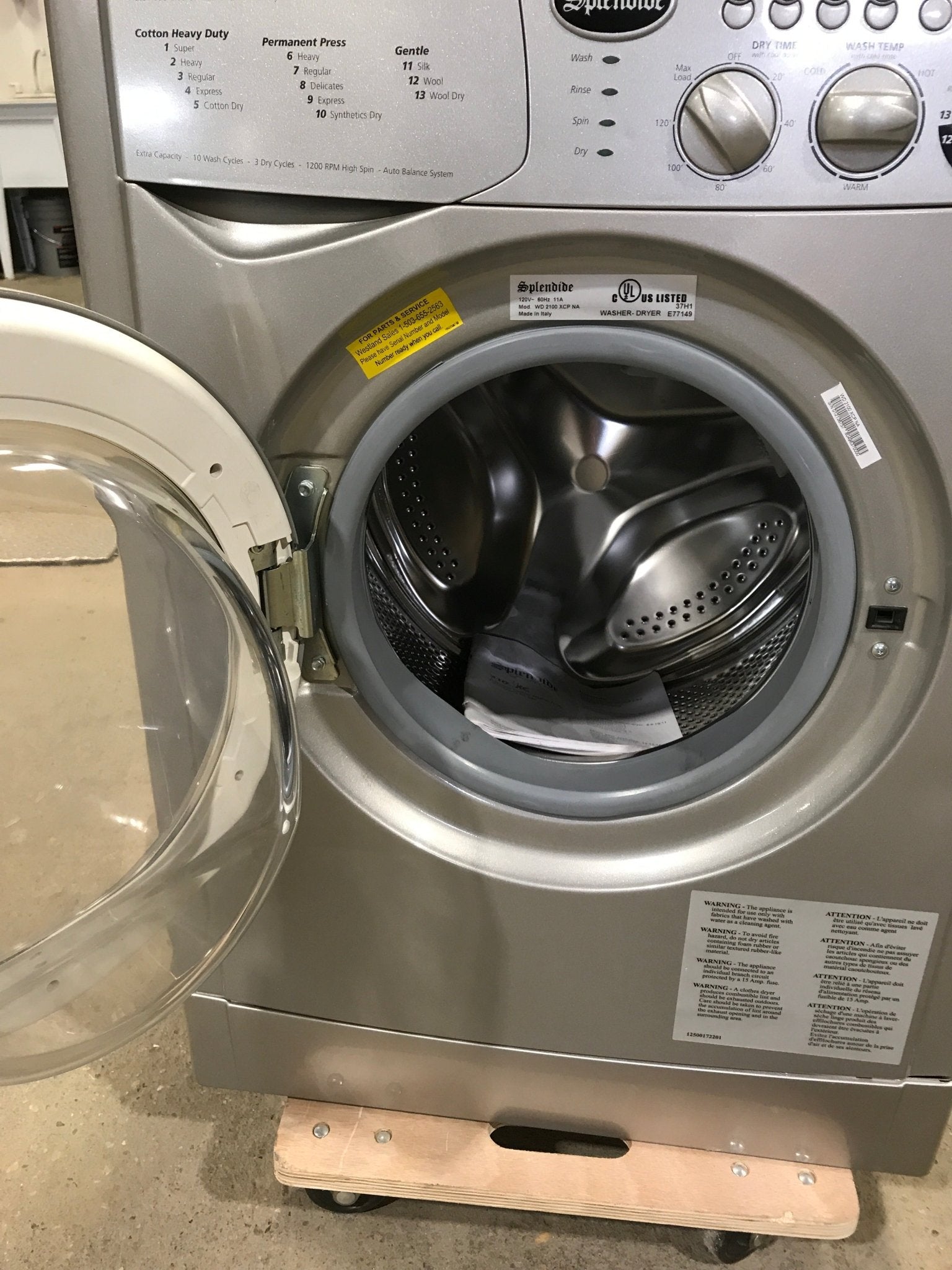 Used Splendide Washer/Dryer Combo WD2100XCP - Young Farts RV Parts