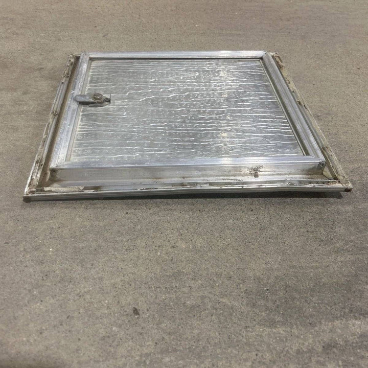 Used square cargo door 10 3/4" x 11 7/8" x 3/4"D - Young Farts RV Parts