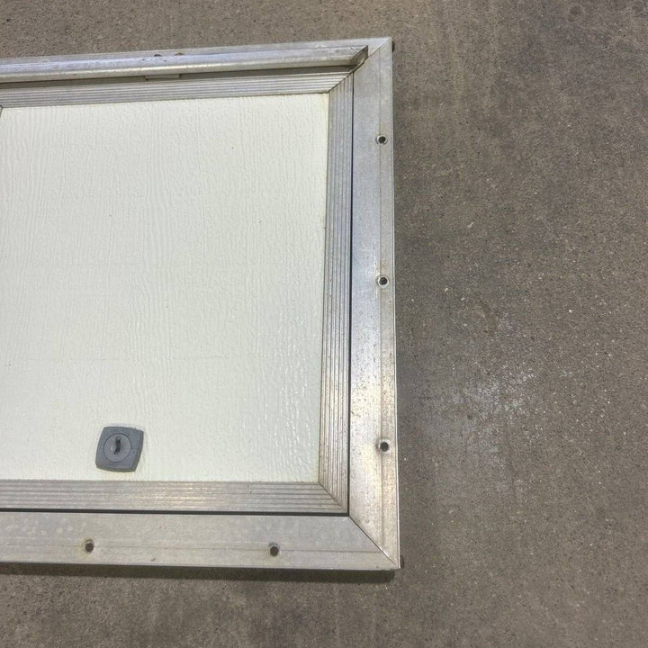 Used square cargo door 10 3/4" x 11 7/8" x 3/4"D - Young Farts RV Parts