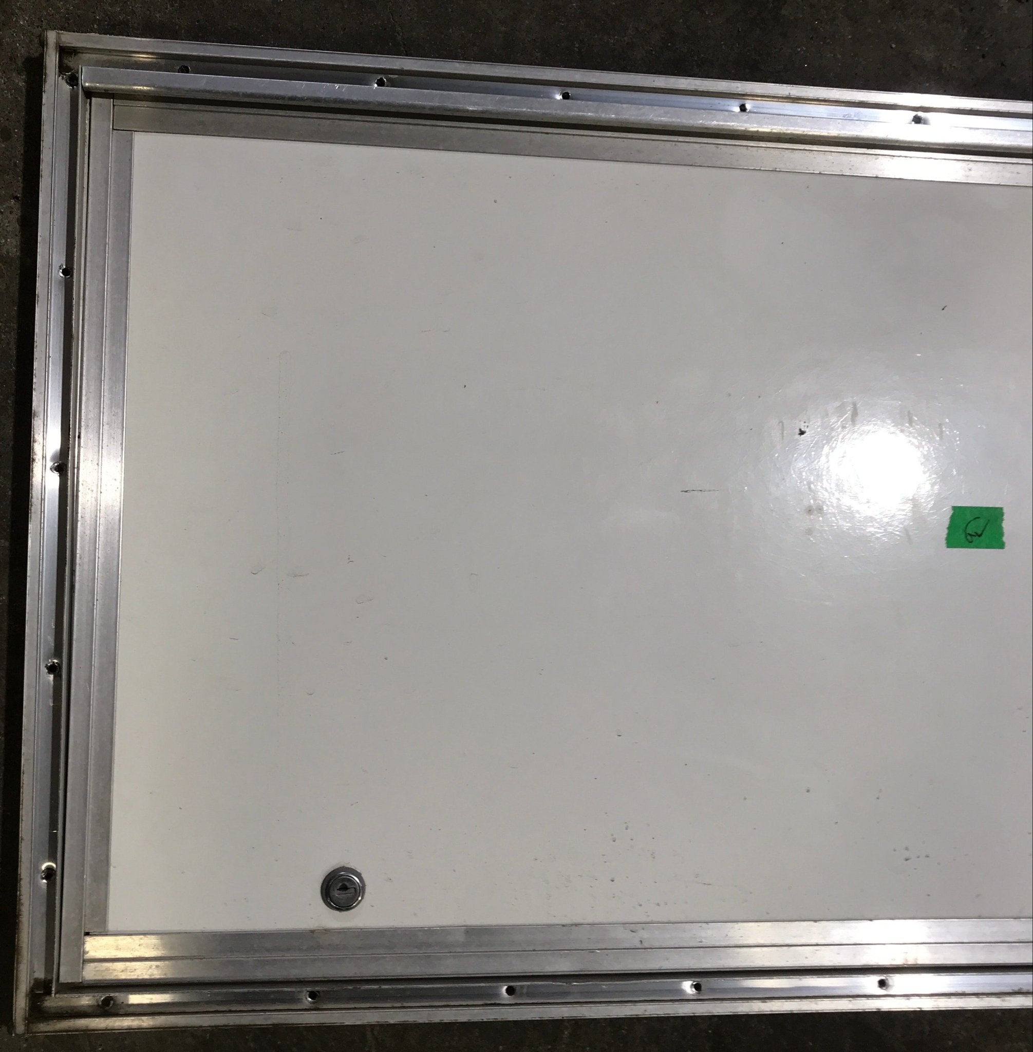 Used Square Corner Cargo Door 32 1/4" W x 18" H x 3/4"D - Young Farts RV Parts