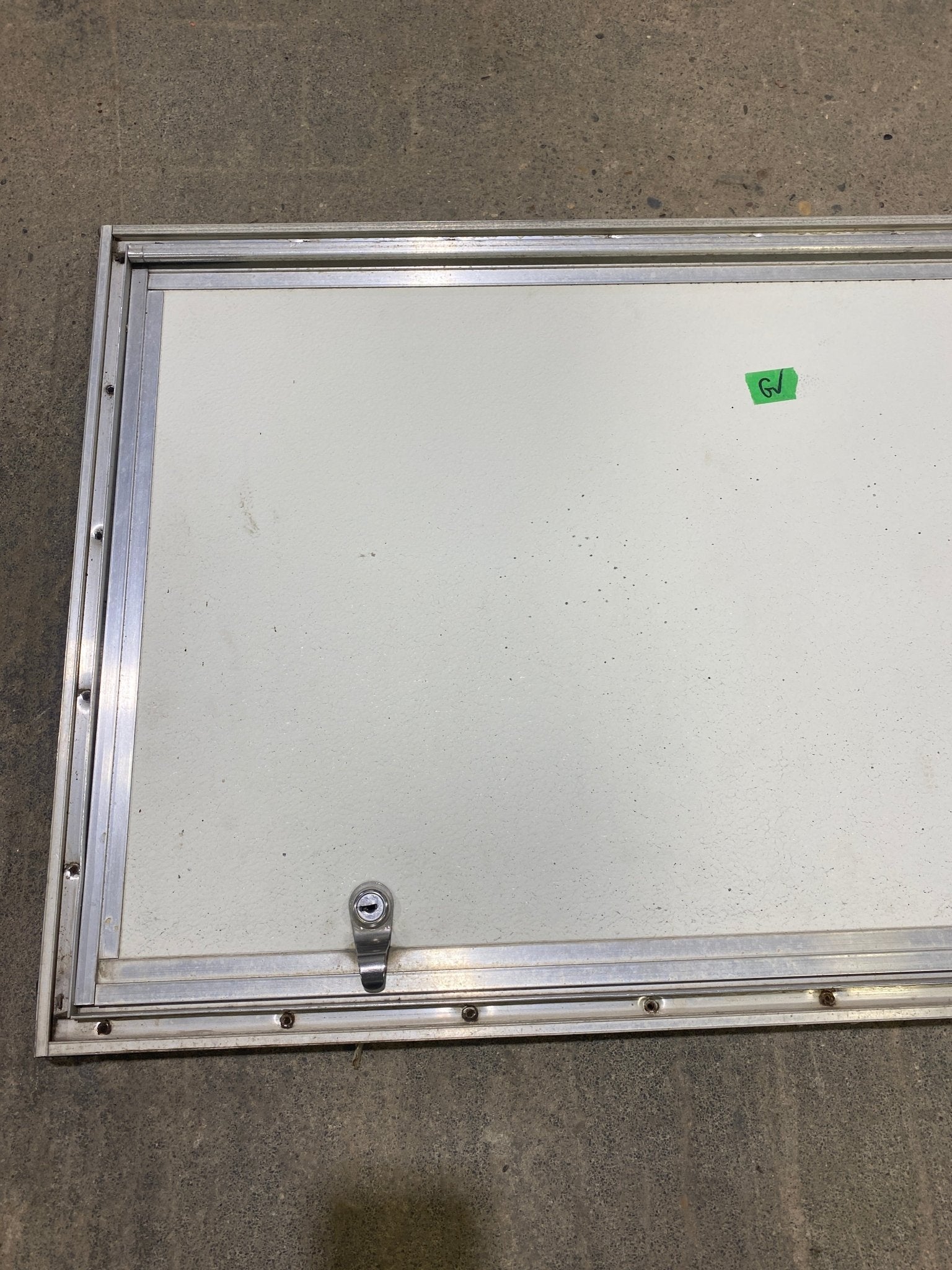 Used Square Corner Cargo Door 39 1/2" x 18 3/4" X 3/4" D - Young Farts RV Parts