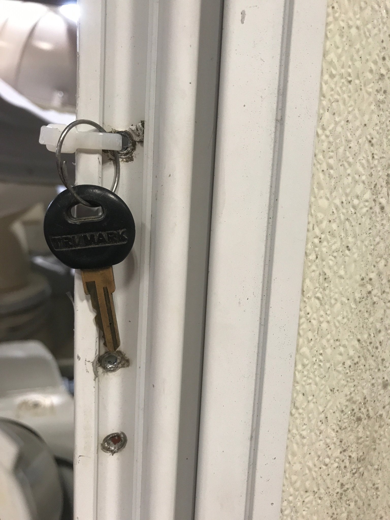 Used Square Corner Entry Door 26" H x 69 3/4" W - Young Farts RV Parts