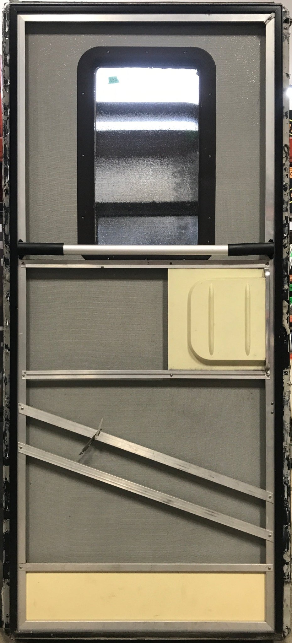 Used Square Corner Entry Door 30 1/4" H x 70 1/4" W - Young Farts RV Parts