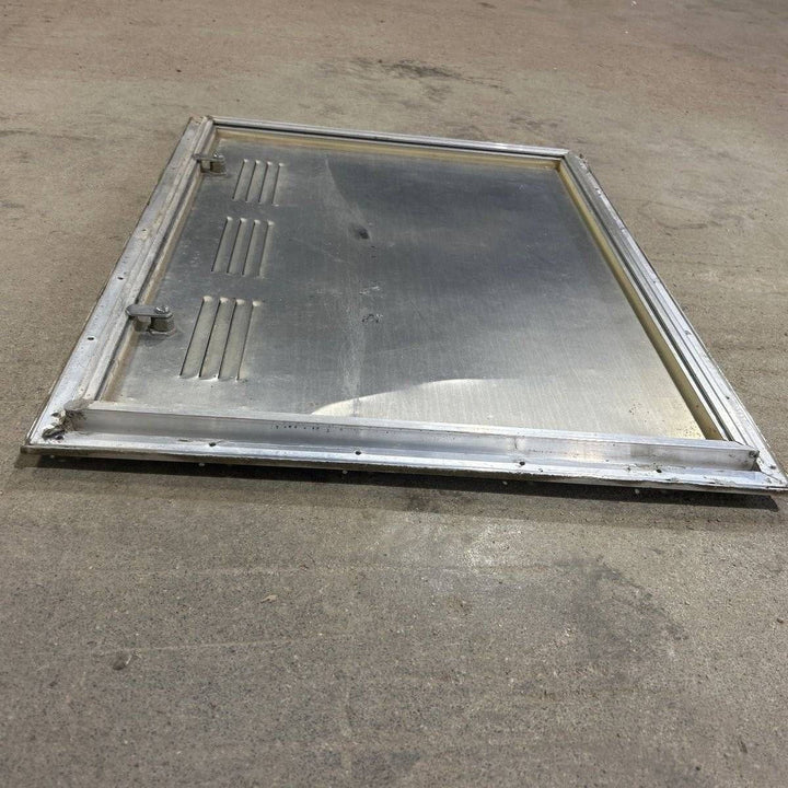 USED Square Corner Propane cargo door - 25.25 X 19.75 X 0.625 - Young Farts RV Parts
