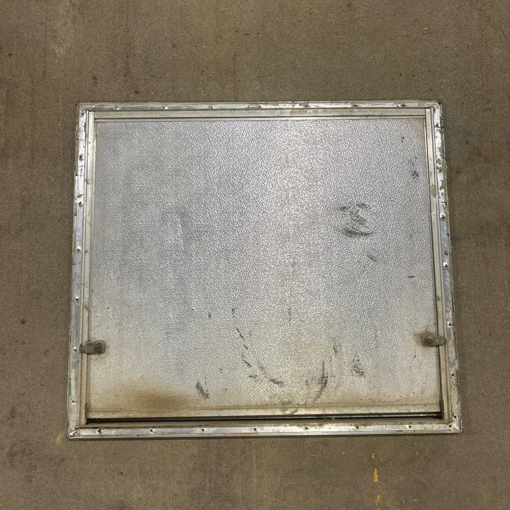 USED Square Corner Propane cargo door - 28.75 X 25.25 X 0.875 - Young Farts RV Parts