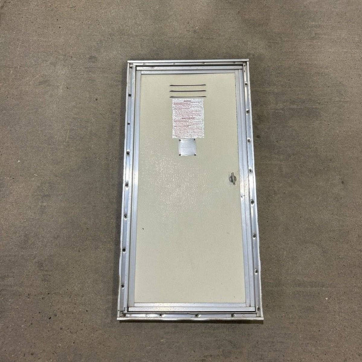Used Square Corner Propane door - 30.75 X 14.0 X .75 - Young Farts RV Parts