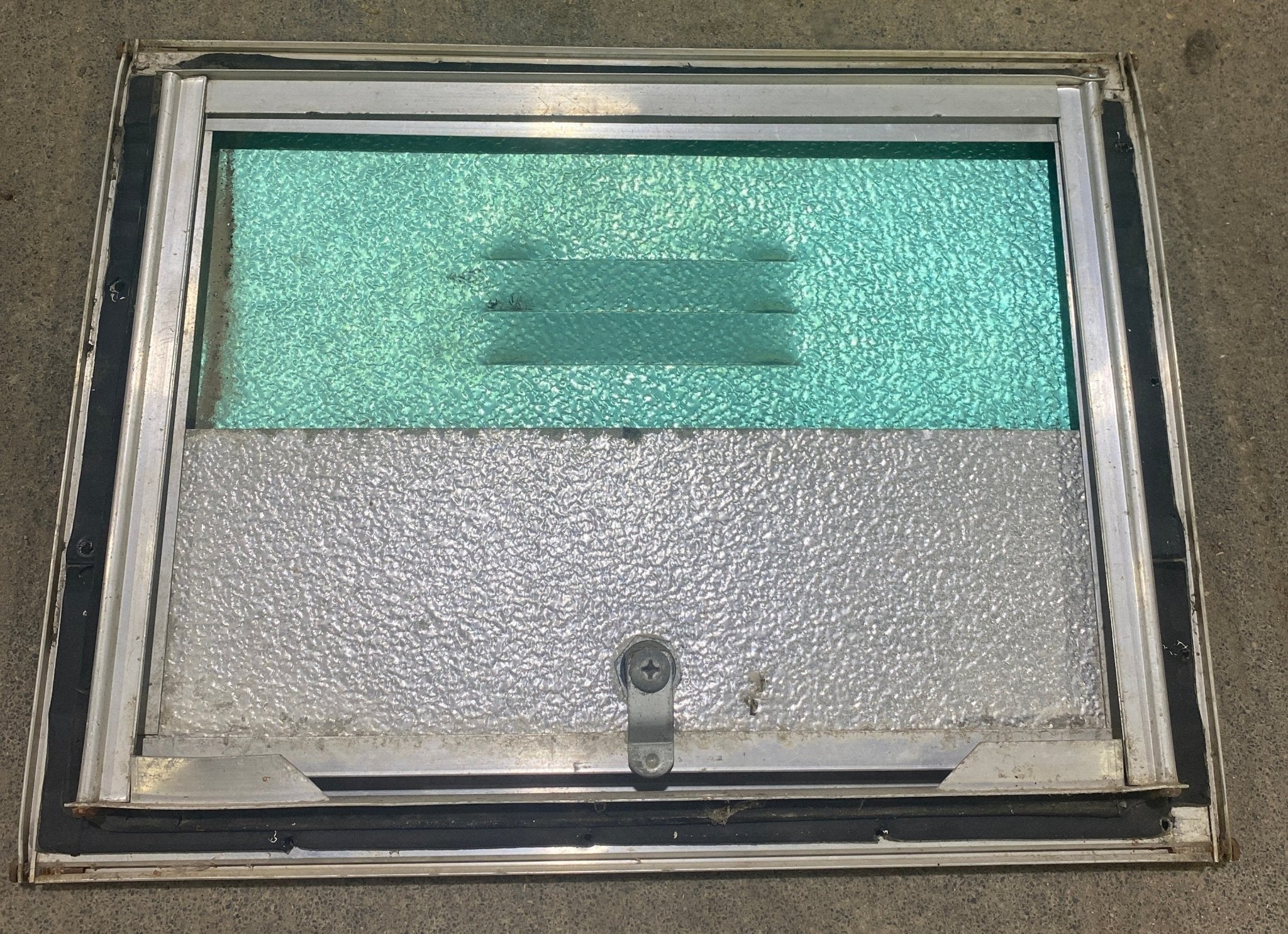 Used Square Cornered Battery / Propane Cargo Door 14 3/4" W x 10 3/4" H x 1" D - Young Farts RV Parts