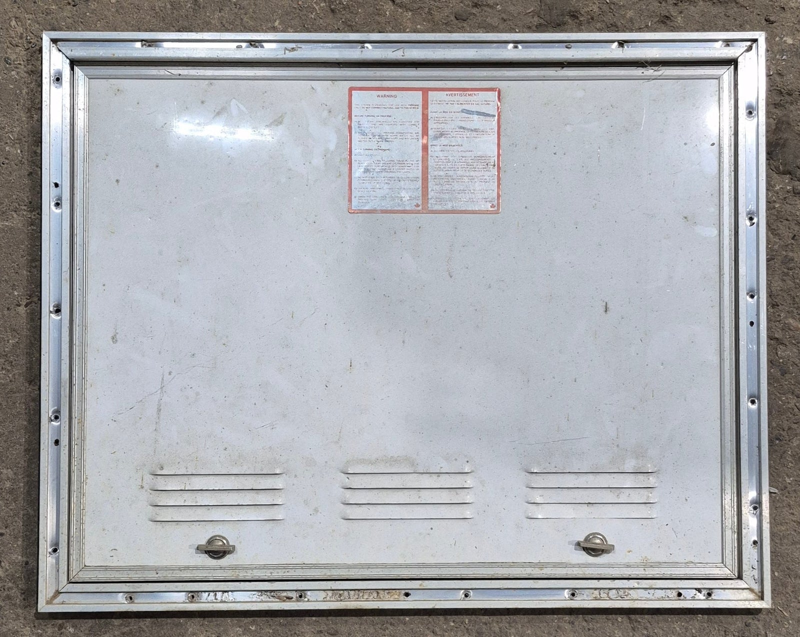 Used Square Cornered Battery/ Propane Cargo Door 25 1/4