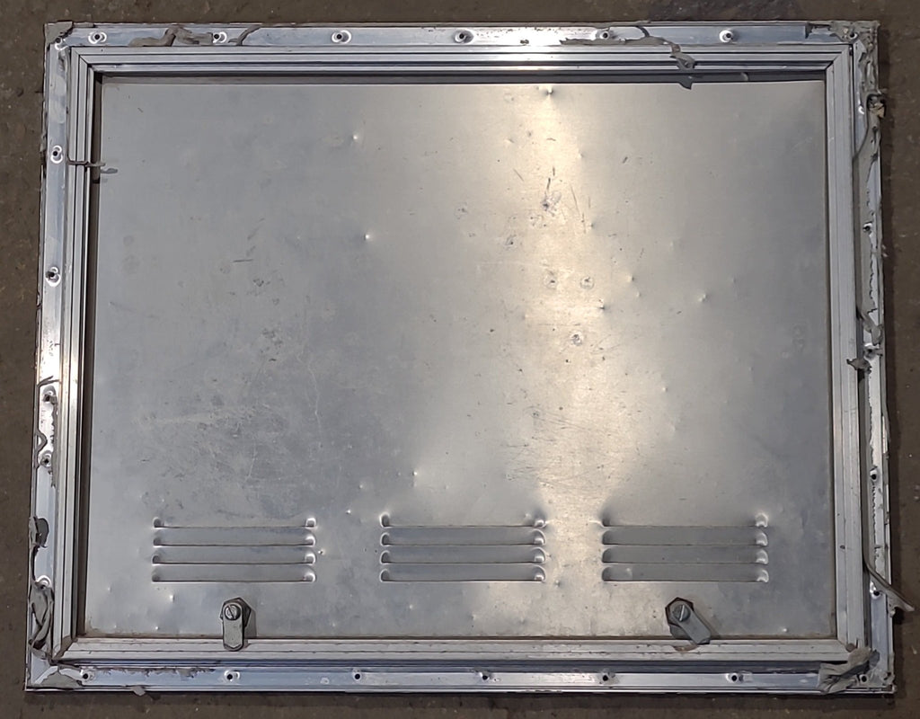 Used Square Cornered Battery/ Propane Cargo Door 25 1/4" x 19 3/4" x 5/8" D - Young Farts RV Parts