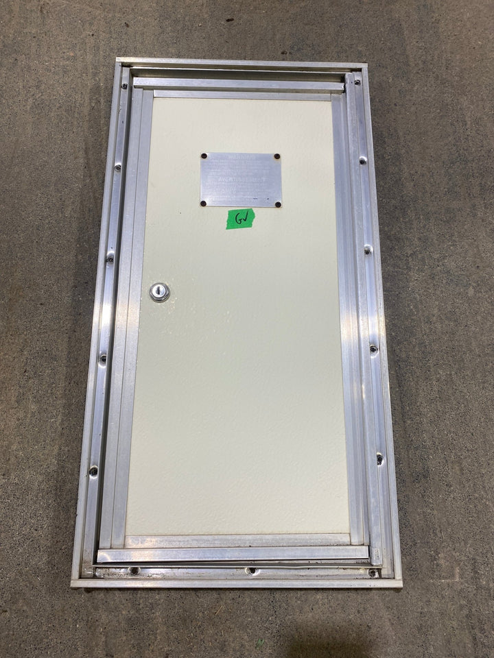 Used Square Cornered Cargo Door 10 1/2" W x 22 1/2 H x 1" D - Young Farts RV Parts
