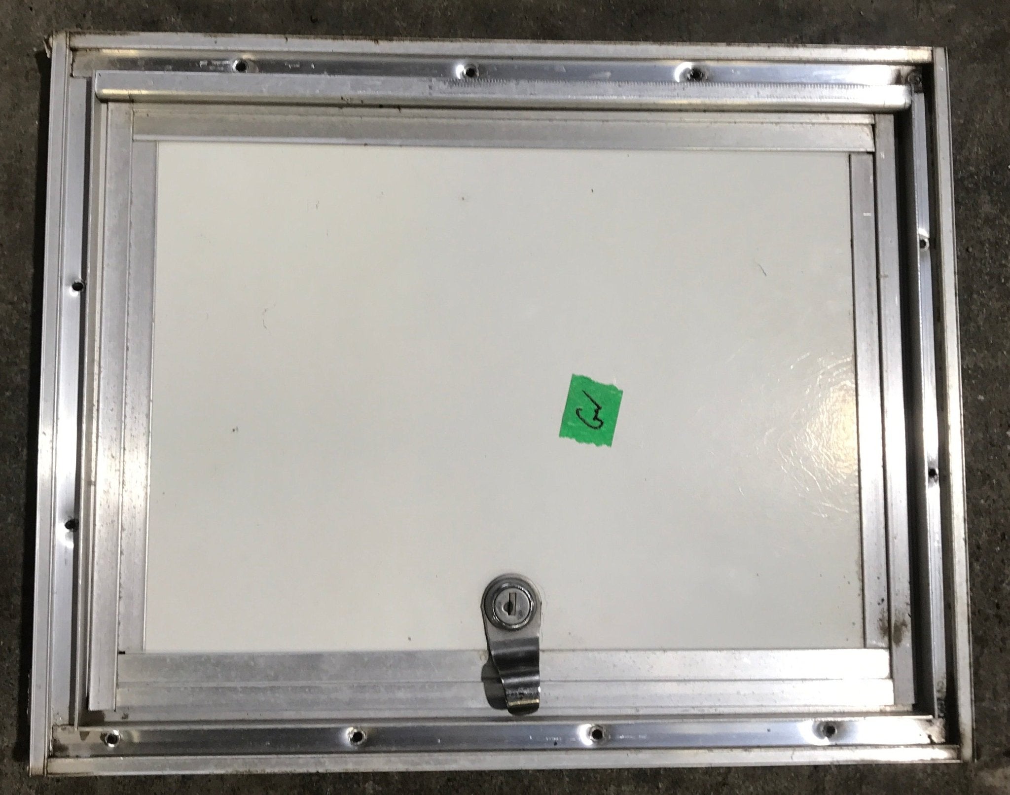 Used Square Cornered Cargo Door 13 3/4" x 10 1/2" x 3/4" D - Young Farts RV Parts