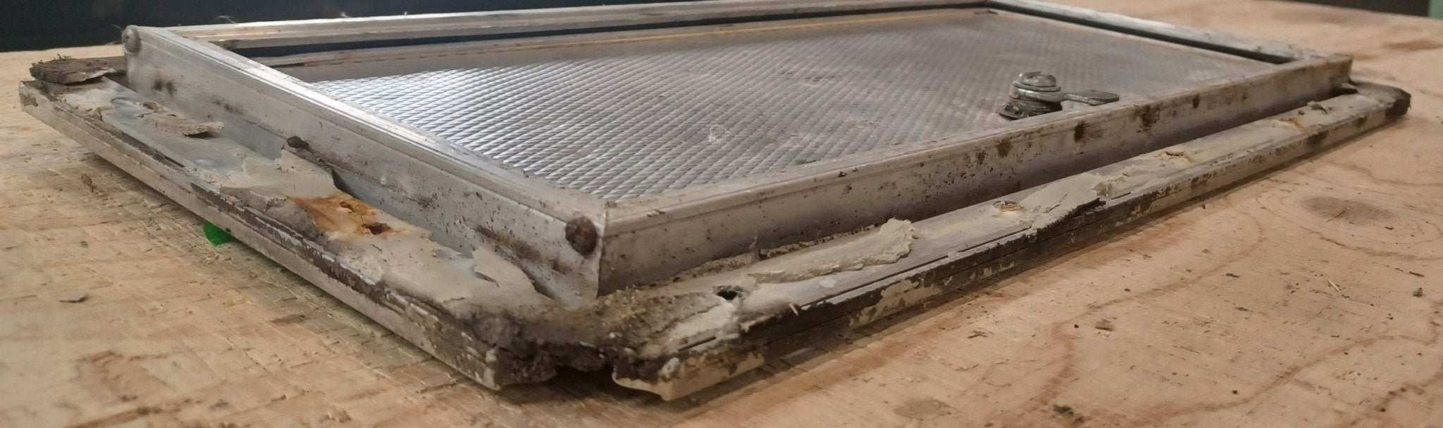 Used Square Cornered Cargo Door 17 3/4" x 7 7/8" x 5/8"D - Young Farts RV Parts