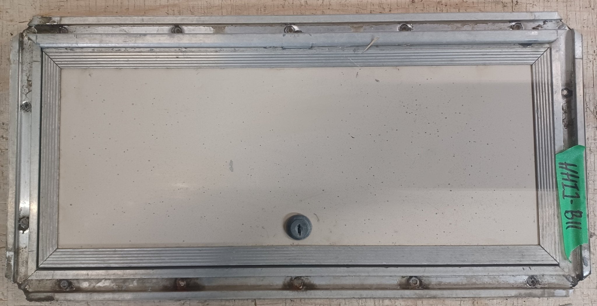 Used Square Cornered Cargo Door 17 3/4" x 7 7/8" x 5/8"D - Young Farts RV Parts