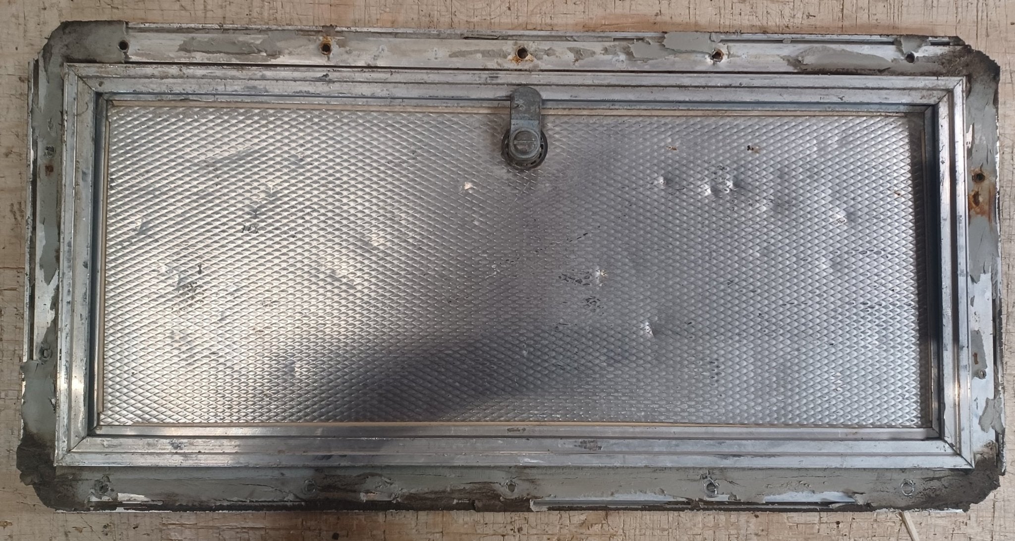 Used Square Cornered Cargo Door 17 3/4" x 7 7/8" x 5/8"D - Young Farts RV Parts