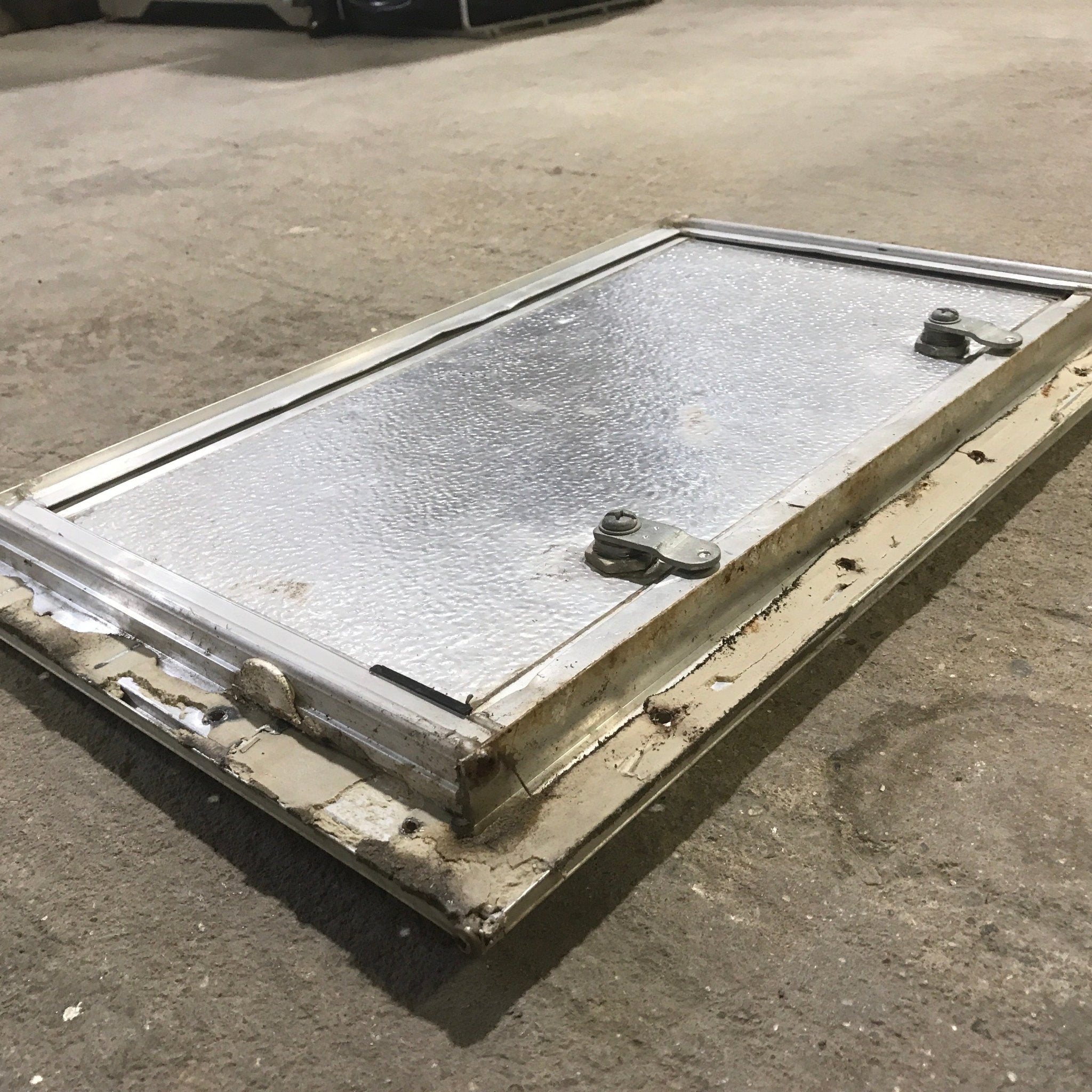 Used Square Cornered Cargo Door - 17.50" X 10.50" X .625" - Young Farts RV Parts