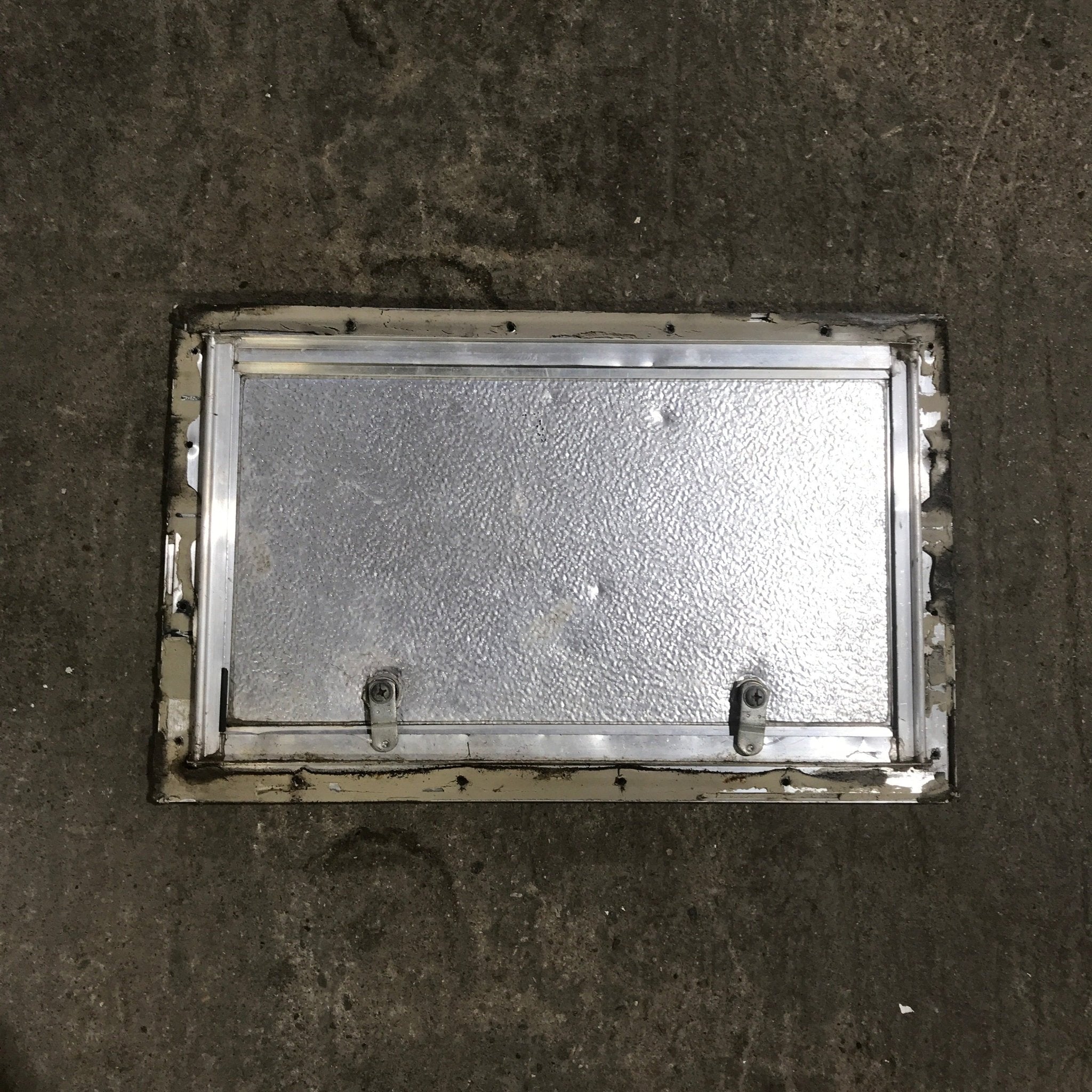 Used Square Cornered Cargo Door - 17.50" X 10.50" X .625" - Young Farts RV Parts