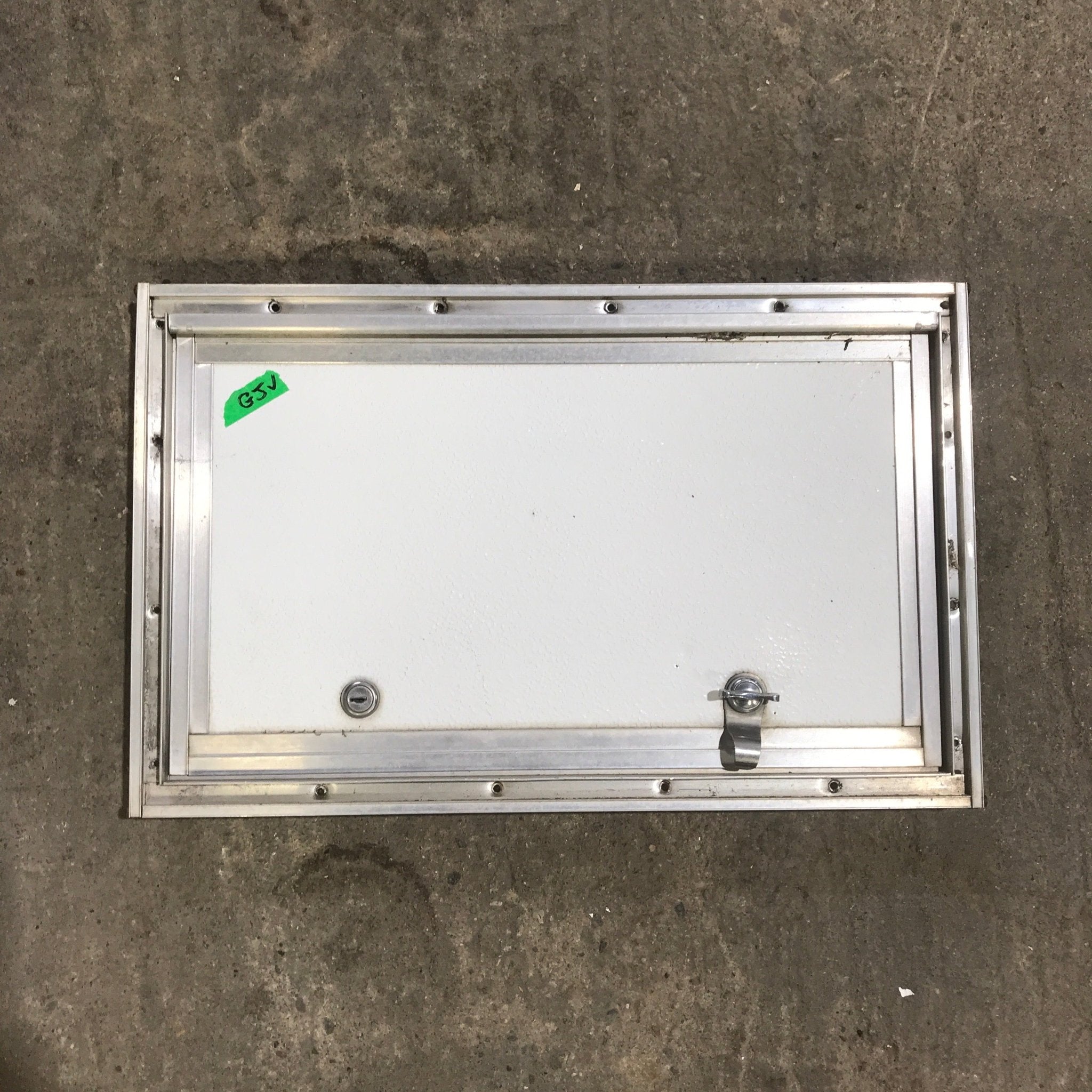 Used Square Cornered Cargo Door - 17.50" X 10.50" X .625" - Young Farts RV Parts