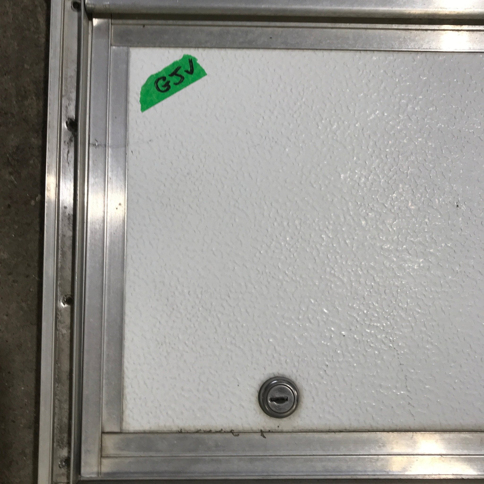 Used Square Cornered Cargo Door - 17.50" X 10.50" X .625" - Young Farts RV Parts