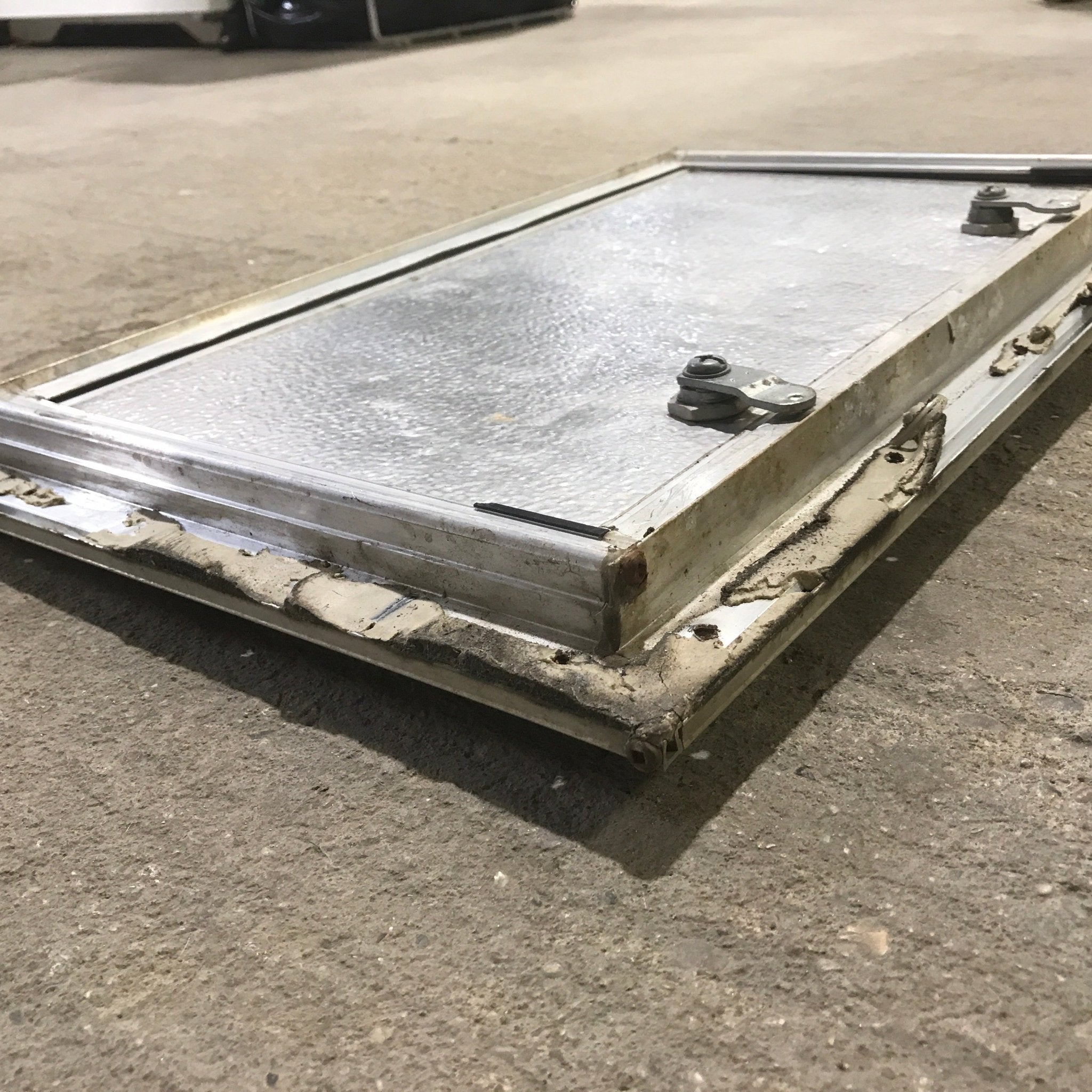 Used Square Cornered Cargo Door - 17.50" X 10.50" X .625" - Young Farts RV Parts