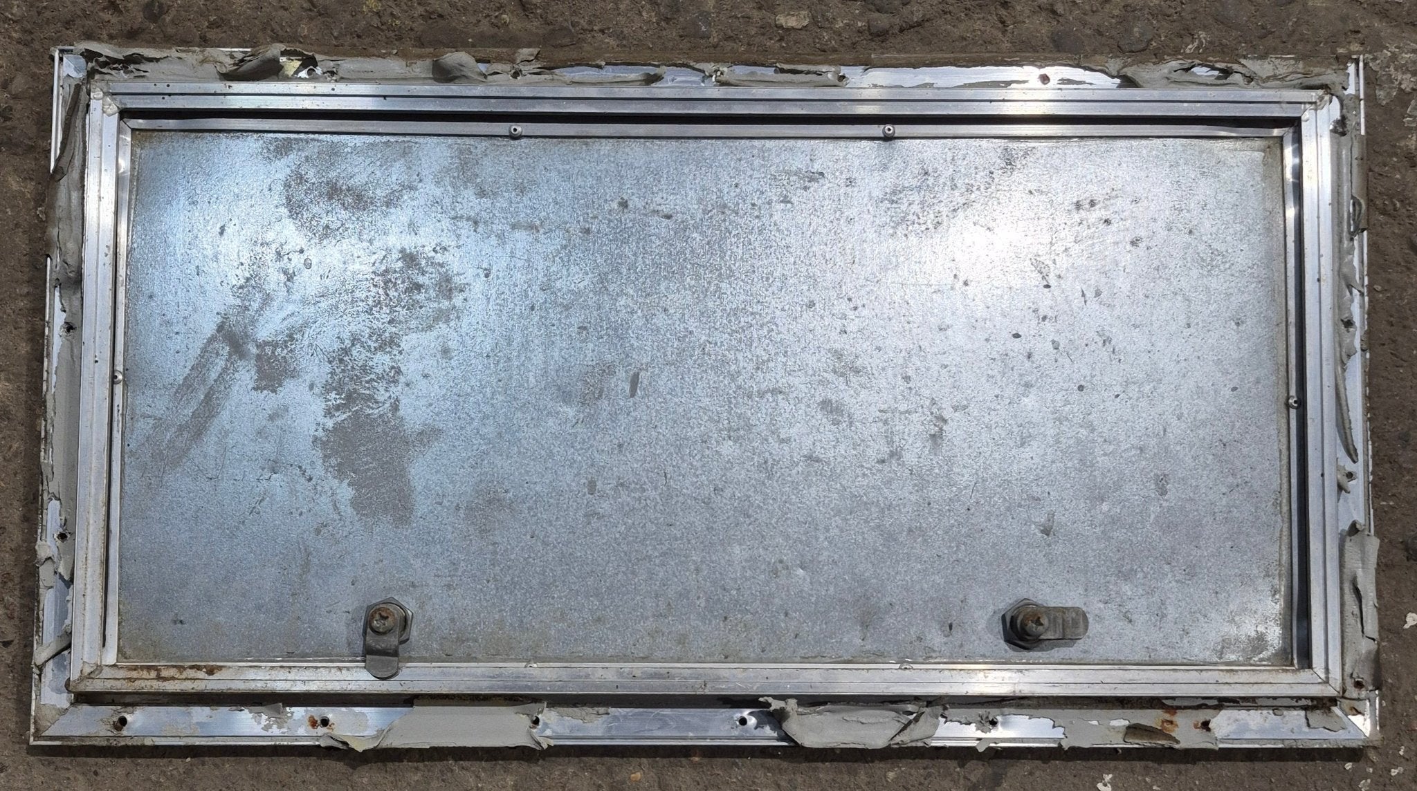 Used Square Cornered Cargo Door 23 3/4" x 11 3/4" x 1/2" - Young Farts RV Parts