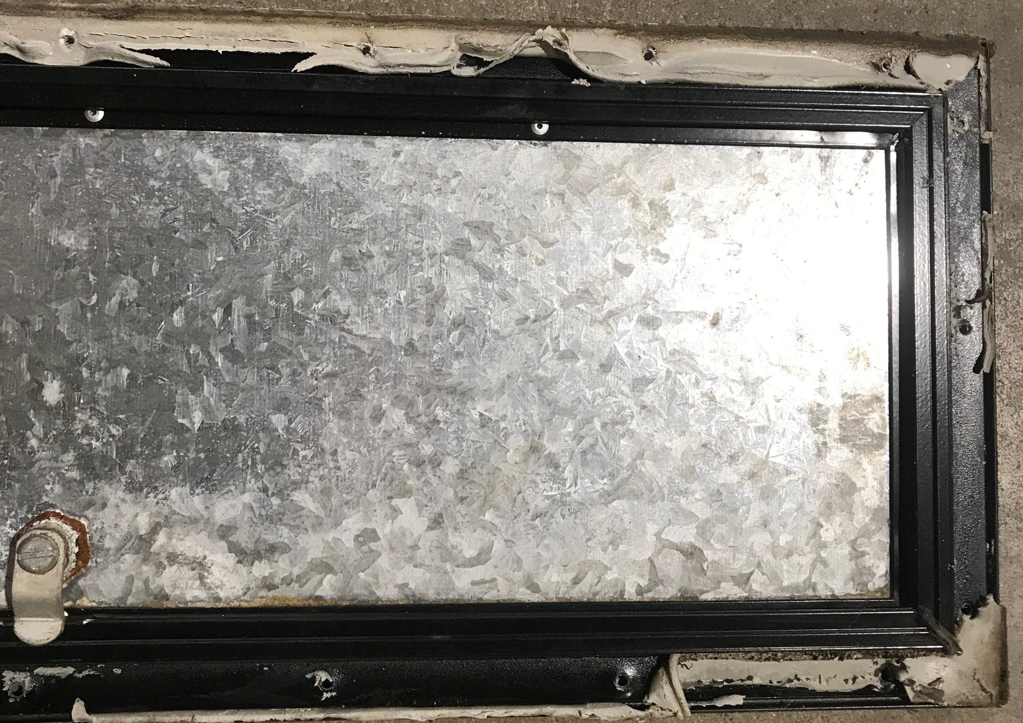 Used Square Cornered Cargo Door 23 3/4" x 7 3/4" x 3/4"D - Young Farts RV Parts