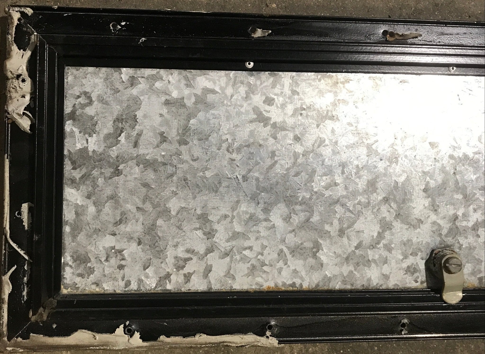 Used Square Cornered Cargo Door 23 3/4" x 7 3/4" x 3/4"D - Young Farts RV Parts