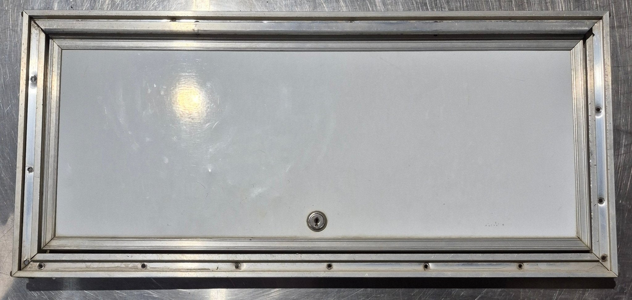 Used Square Cornered Cargo Door 23 7/8" x 9 3/4" x 5/8" D - Young Farts RV Parts