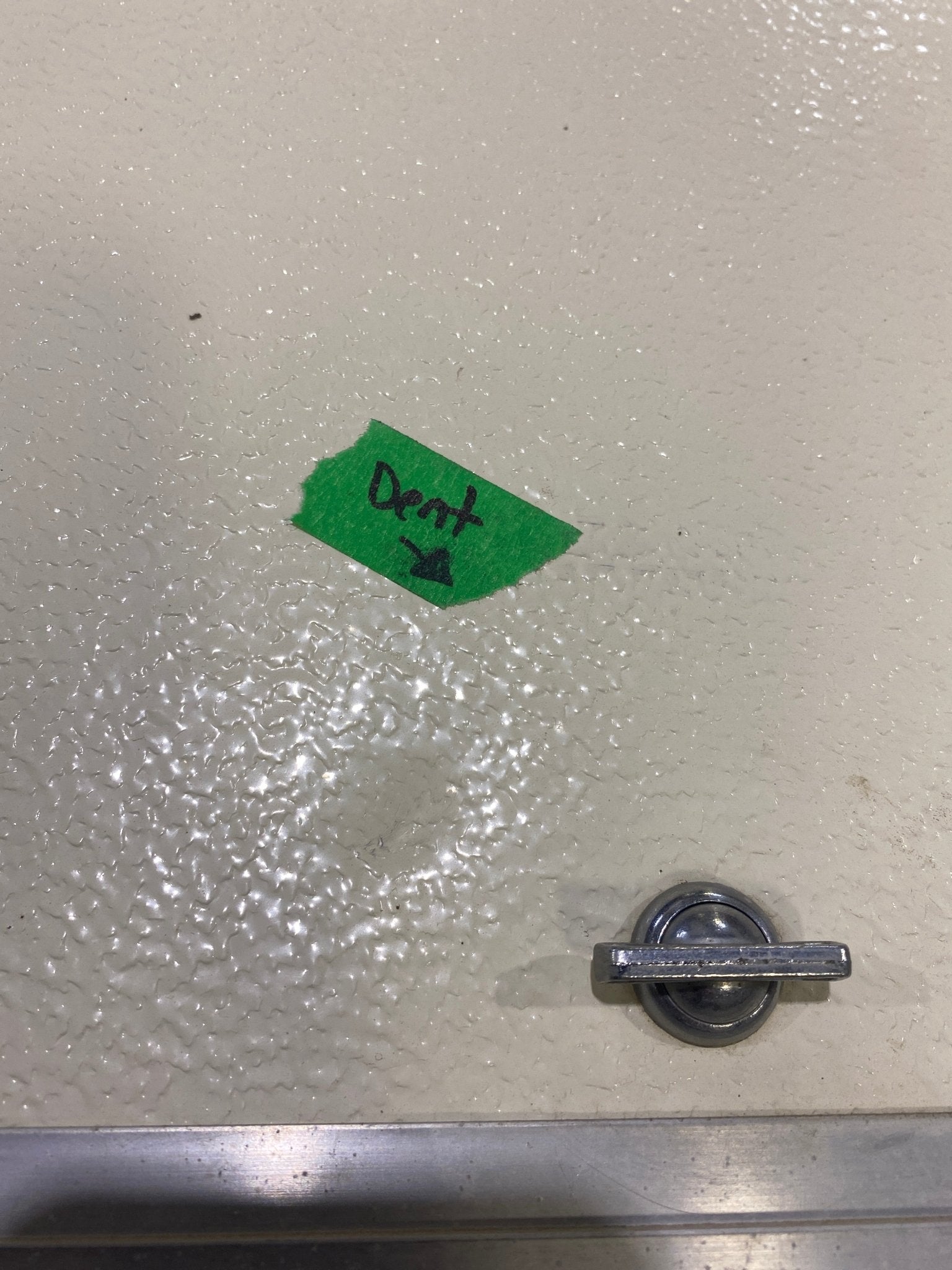 Used Square Cornered Cargo Door 29 1/2" W x 21 3/4" H X 3/4" D - Young Farts RV Parts