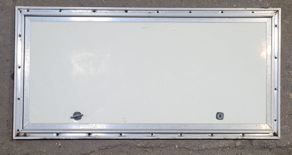 Used Square Cornered Cargo Door 30" x 13 3/4" x 3/8"D - Young Farts RV Parts