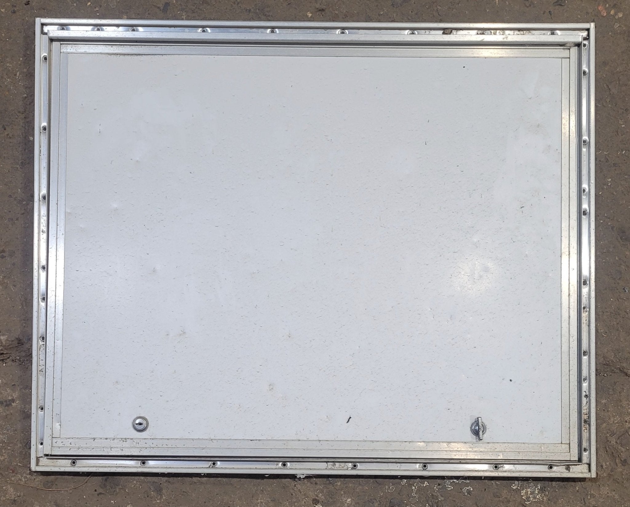 Used Square Cornered Cargo Door 30" x 23 3/4" x 3/4"D - Young Farts RV Parts