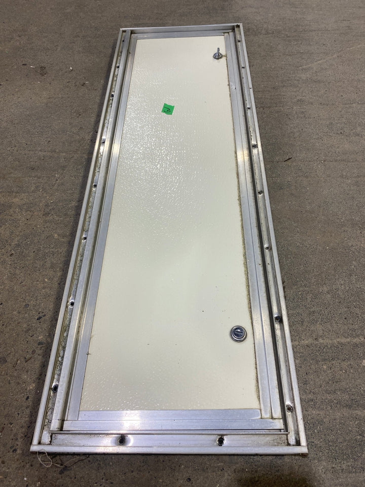 Used Square Cornered Cargo Door 35 1/2" W x 10 1/2" H X 1" D - Young Farts RV Parts