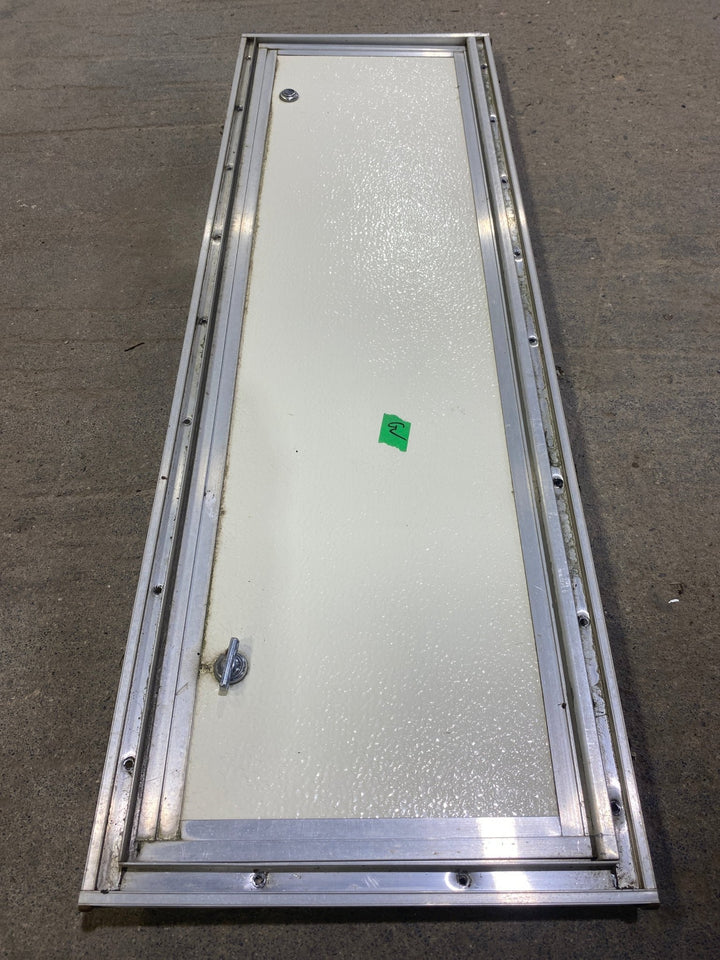 Used Square Cornered Cargo Door 35 1/2" W x 10 1/2" H X 1" D - Young Farts RV Parts