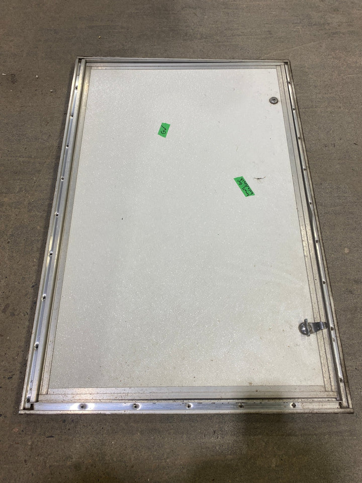 Used Square Cornered Cargo Door 35 3/4" W x 23 1/4" H X 3/4" D - Young Farts RV Parts