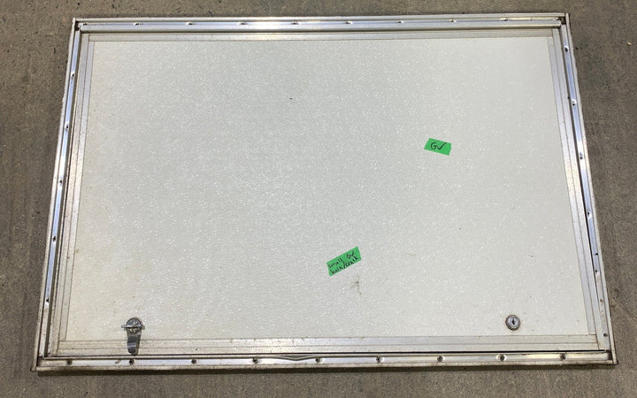 Used Square Cornered Cargo Door 35 3/4" W x 23 1/4" H X 3/4" D - Young Farts RV Parts