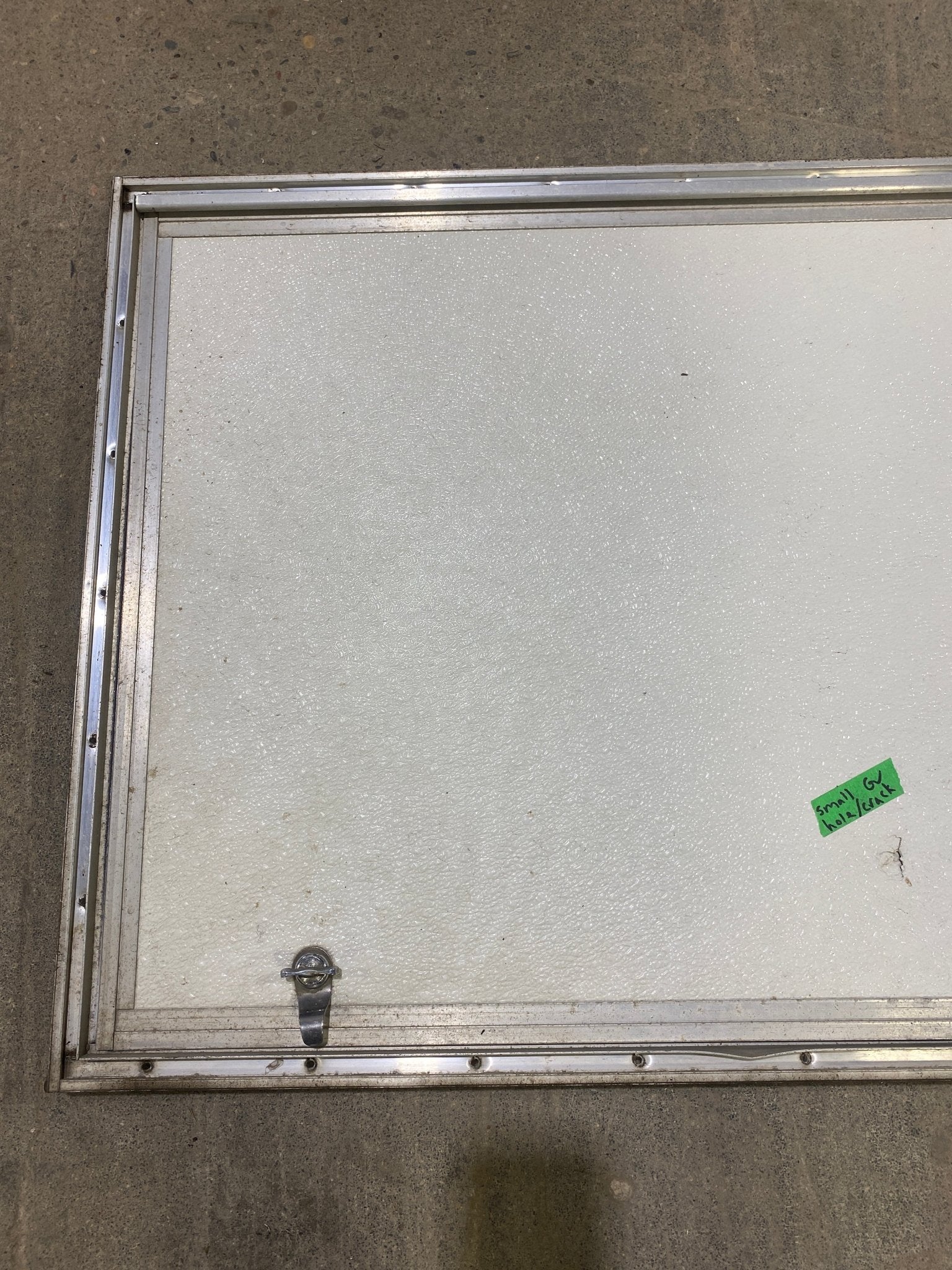 Used Square Cornered Cargo Door 35 3/4" W x 23 1/4" H X 3/4" D - Young Farts RV Parts