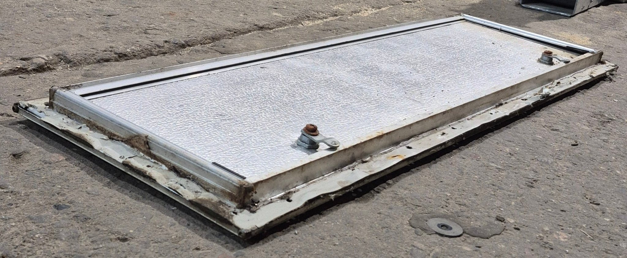 Used Square Cornered Cargo Door 36" x 10 1/2" x 3/4" D - Young Farts RV Parts