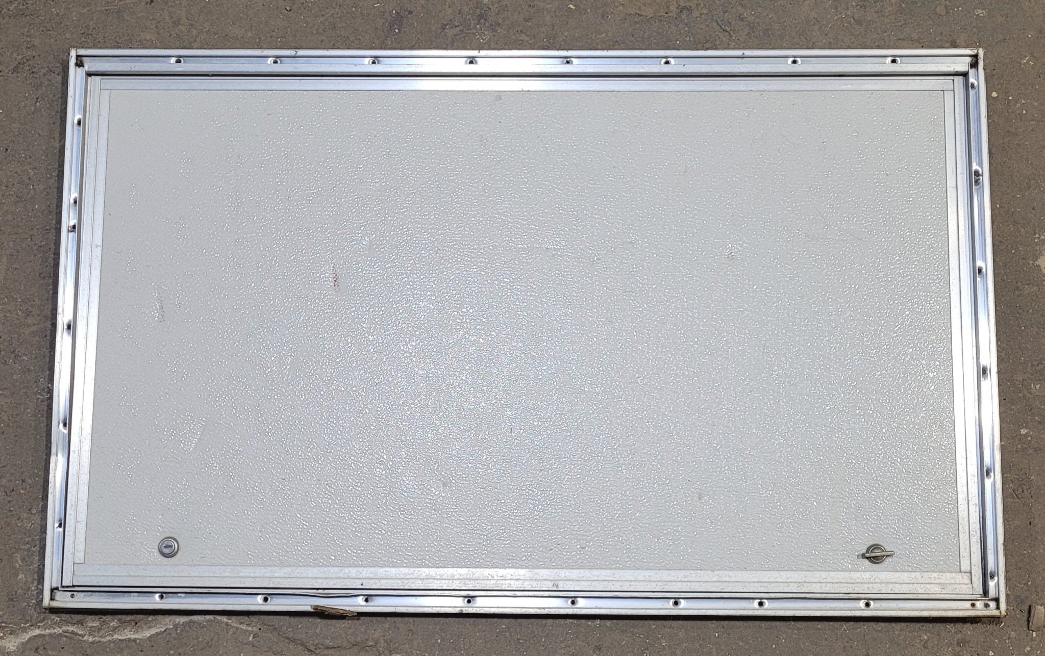 Used Square Cornered Cargo Door 40" x 23 3/4" x 3/4" D - Young Farts RV Parts