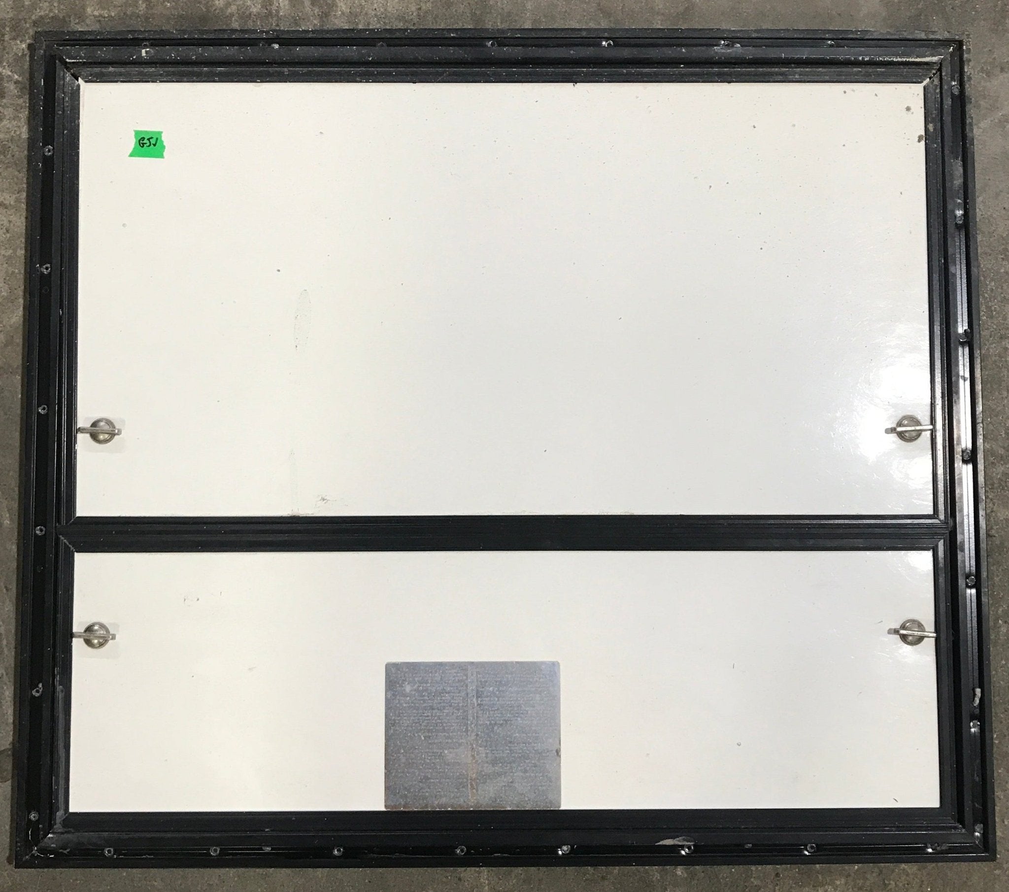 Used Square Cornered Propane Cargo Door 29 3/4" x 25 3/4" x 3/4"D - Young Farts RV Parts