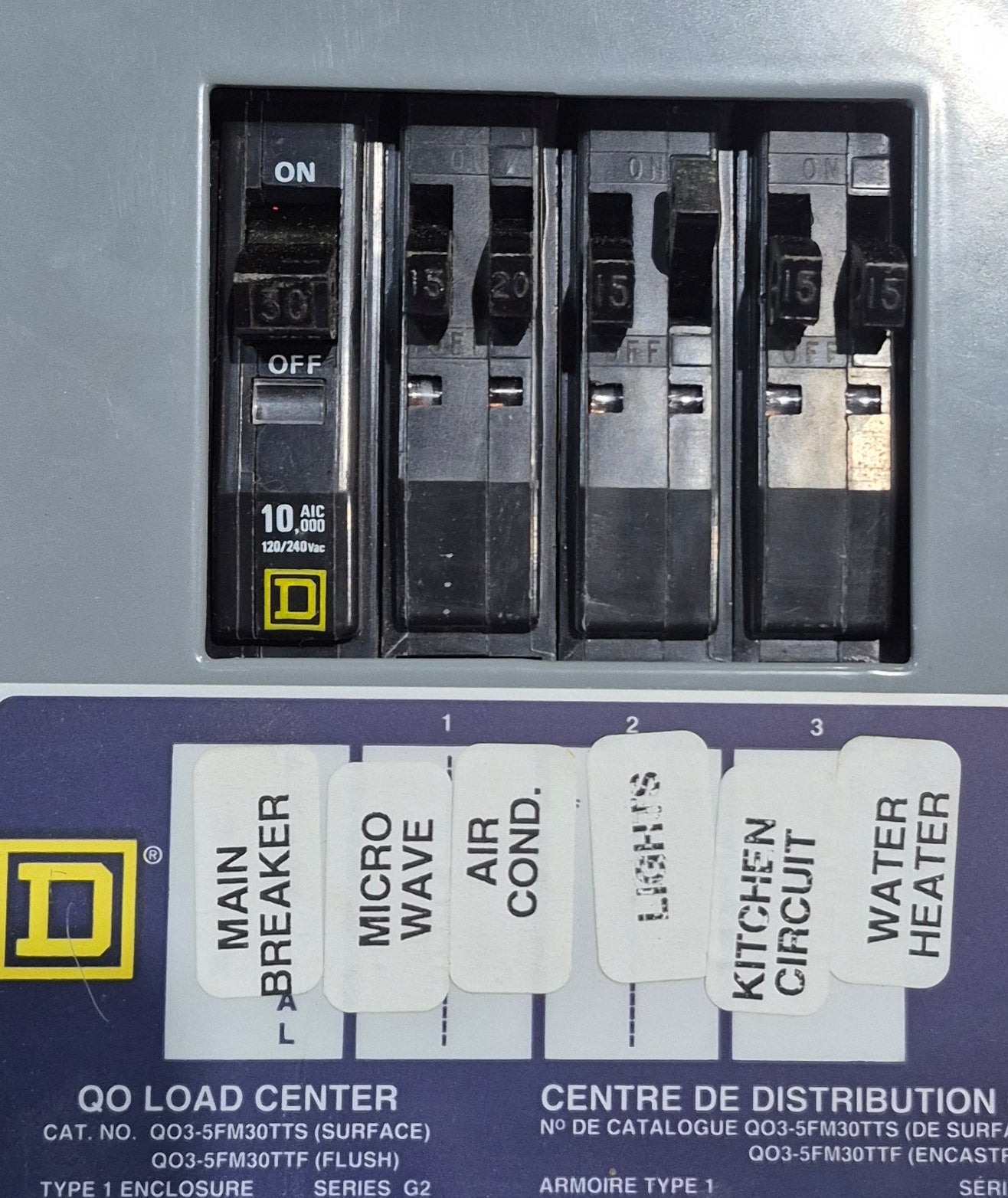 Used Square D Load Center - QO35FM30TTS - Young Farts RV Parts