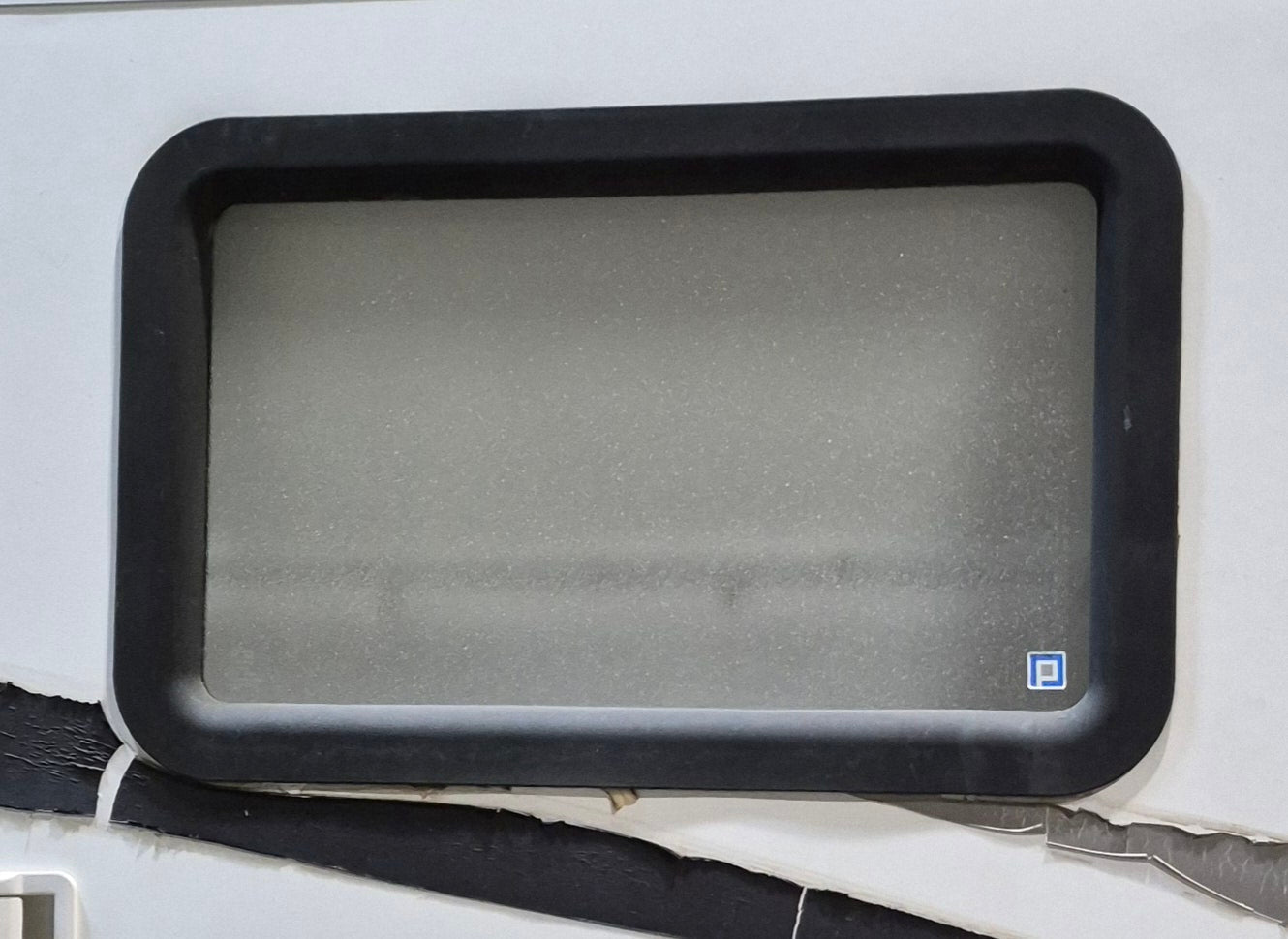 Used Square Storage/ Teardrop Trailer Entry Door 35 1/2" W x 47 1/2" H - Young Farts RV Parts