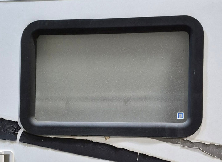 Used Square Storage/ Teardrop Trailer Entry Door 35 1/2" W x 47 1/2" H - Young Farts RV Parts