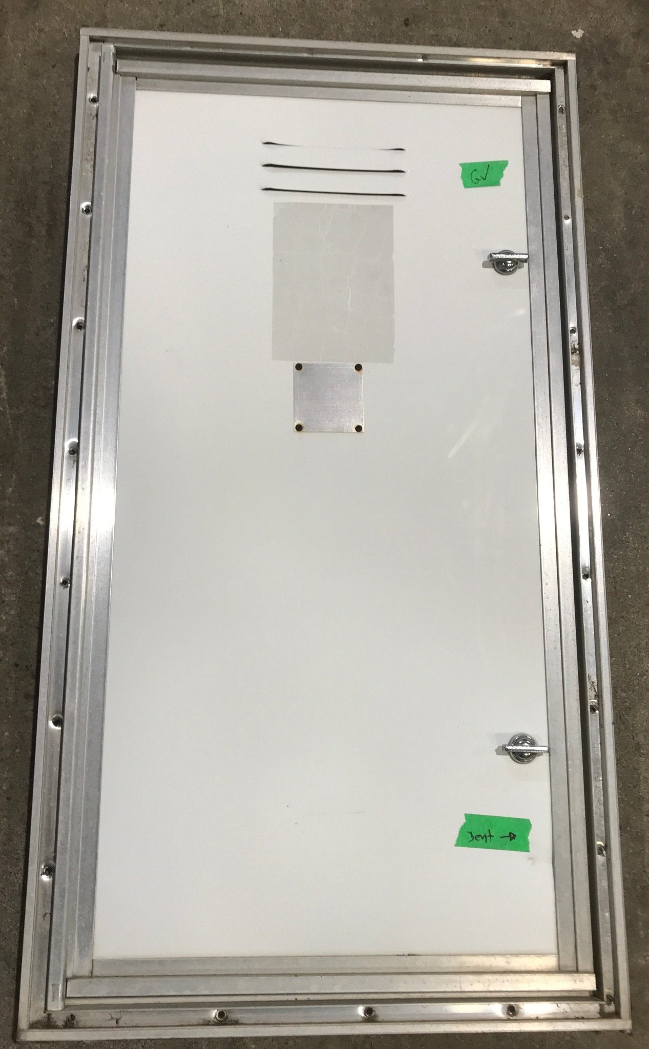 Used Squared Cornered Battery/Propane Cargo Door 28 3/4" x 14 3/4" x 3/4 "D - Young Farts RV Parts