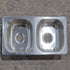 Used Stainless Steel Double Kitchen Sink - 25 1/8" X 13 1/8" - Young Farts RV Parts