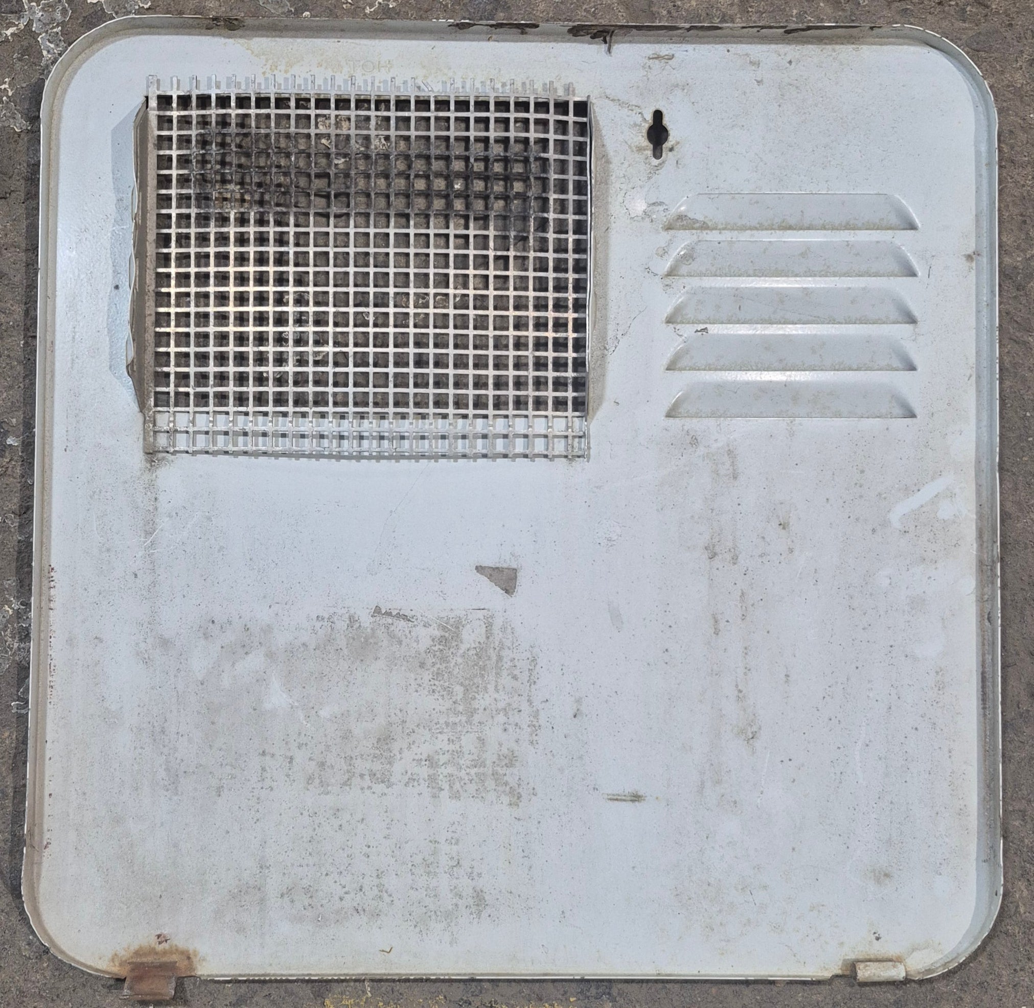 Used Suburban 6261APW RV Door for SW model 6 gallon - surface mount NO FRAME - Off white - Young Farts RV Parts