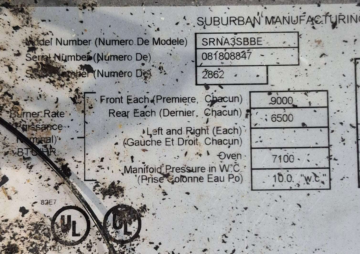 Used Suburban Range Stove 3 Burner - SRNA3SBBE - Young Farts RV Parts