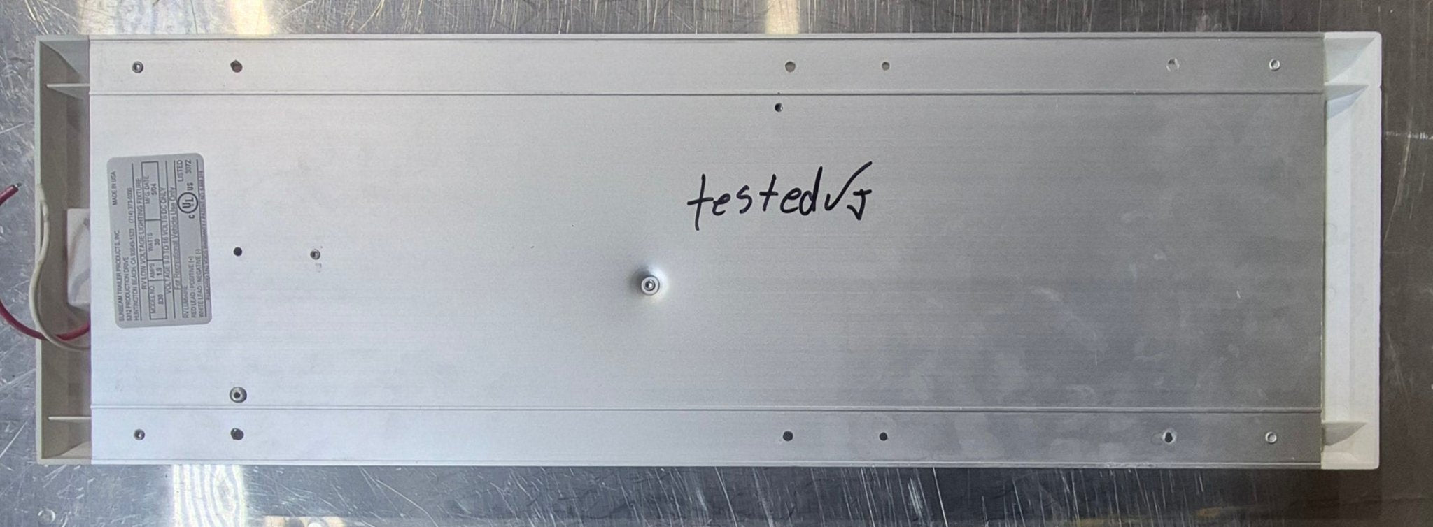 Used Sunbeam Dual Fluorescent Light Fixture Model 830 - Young Farts RV Parts