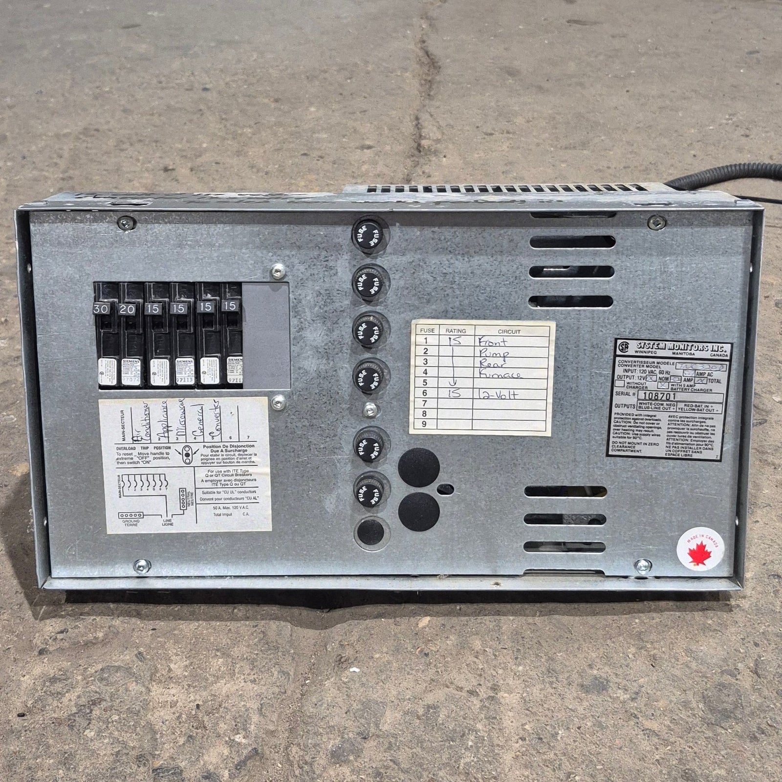 Used System Monitors Converter, 32 AMP - TNC320D - Young Farts RV Parts